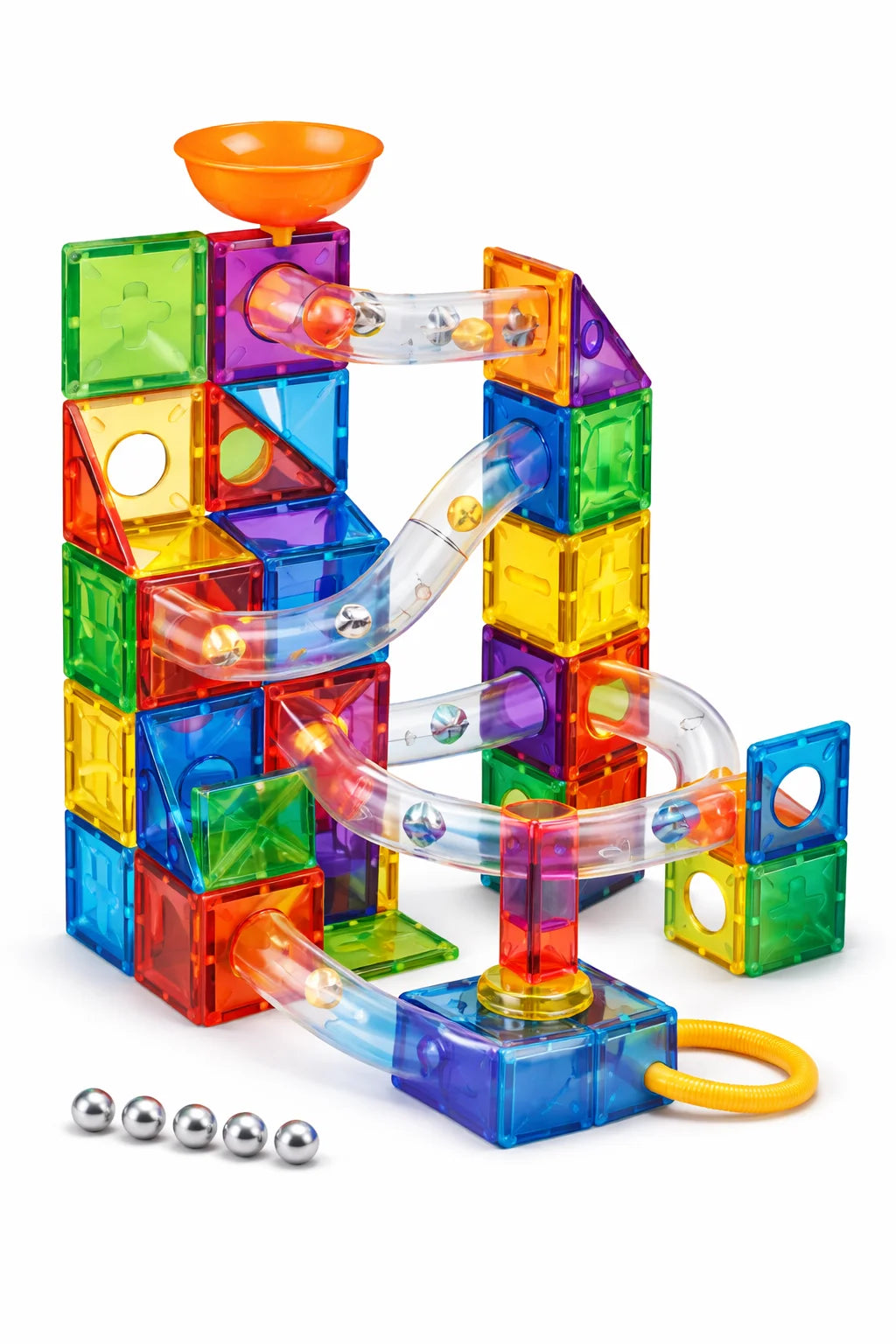 Magnetic Marble Run Set 80+ Pieces for Kids