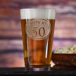 50th Birthday Beer Pint Glass