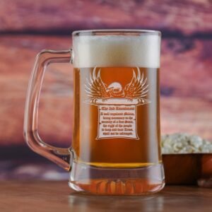 2nd Amendment Gun Rights, Patriotic USA Beer Mug