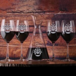 Custom Pinecone Crystal Wine Decanter, Gift Set